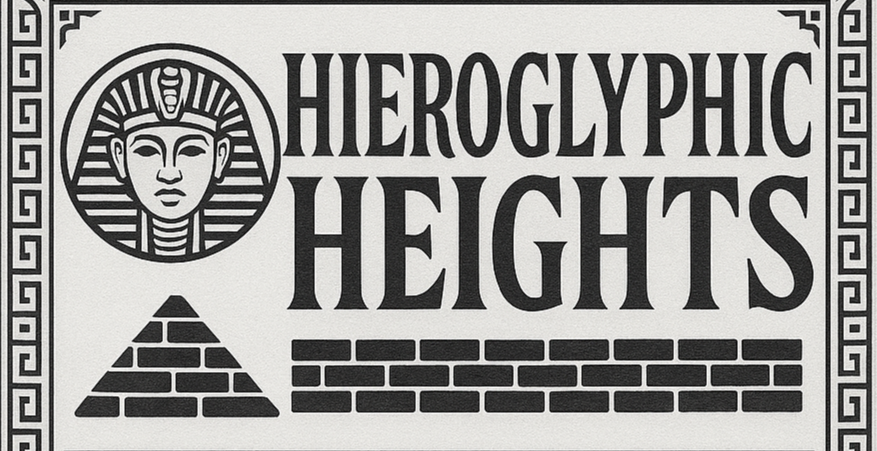 Hieroglyphic Heights Muted Pastel Button Down Shirt