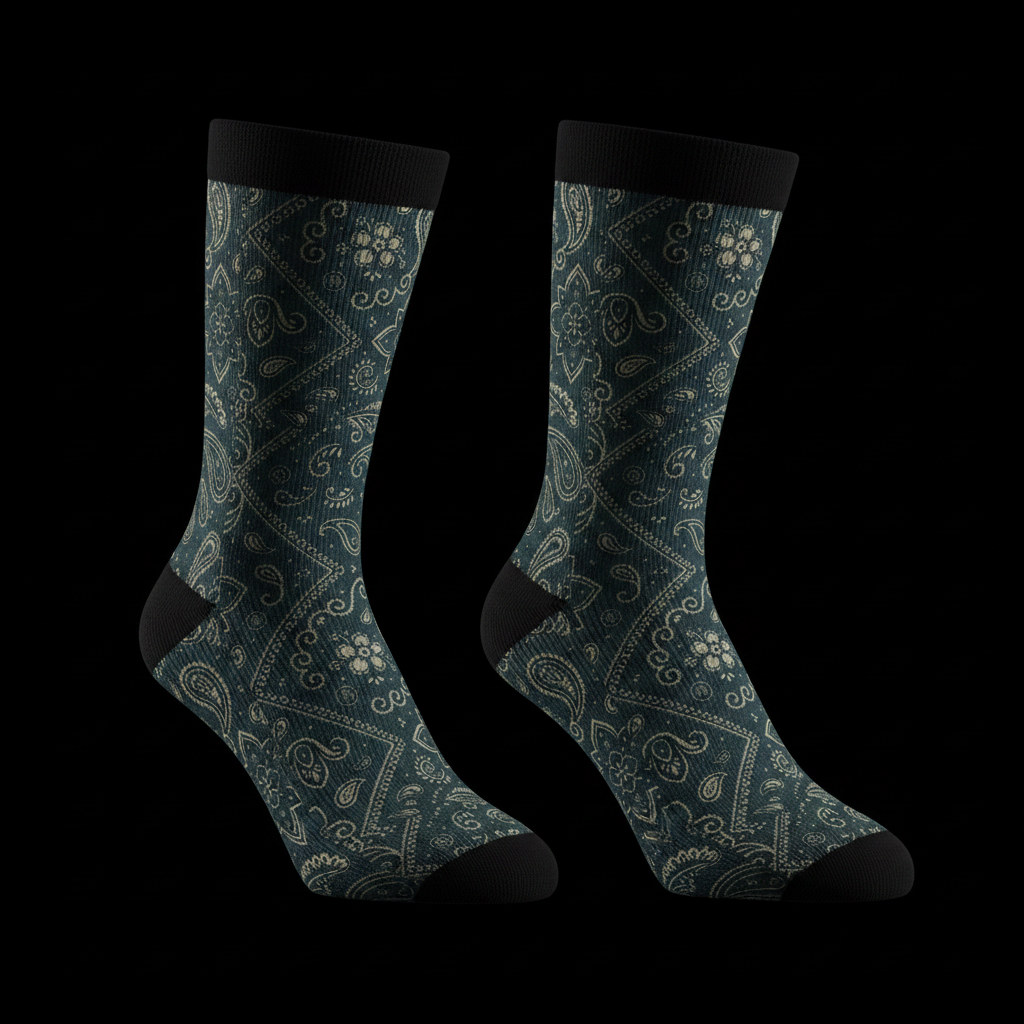 Dark Teal Paisley