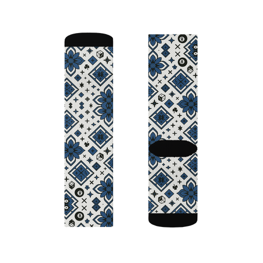 ð Eight Ball Diamond Floral Crew Socks (100% off)