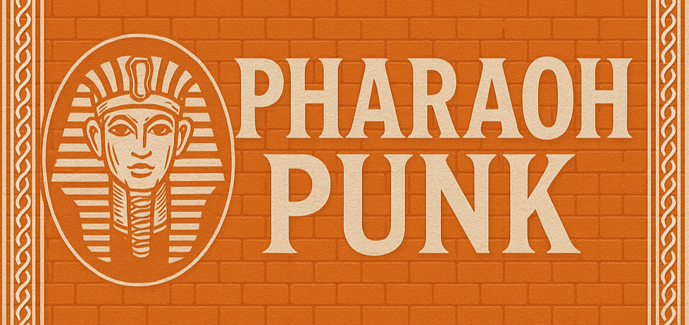 Red, Gold and Blue Phantom and Pharaoh Punk Button Down Shirt