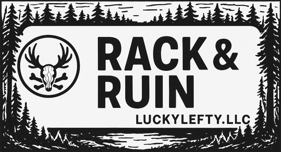 Forest Green Moose Skull and Bone Button Down Shirt