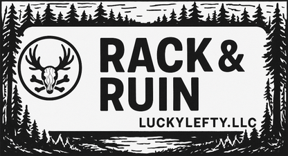 Forest Green Moose Skull and Bone Button Down Shirt