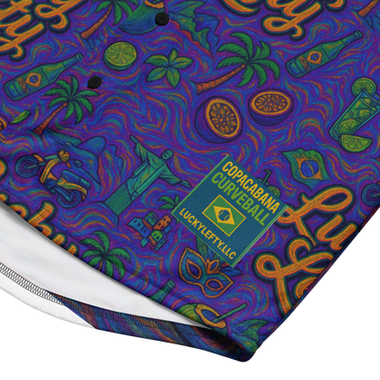 Purple Brazilian Psychedelic Design Baseball Jersey