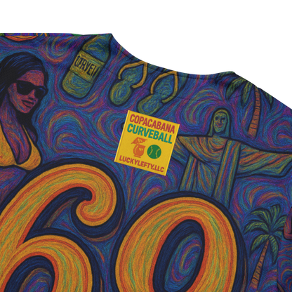 Purple Brazilian Psychedelic Design Baseball Jersey