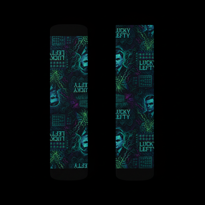 Alan Turing Crew Socks — Dark Editorial
