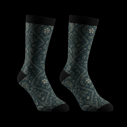 Dark Teal Paisley