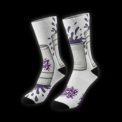 Double Cup Purple Syrup Crew Socks