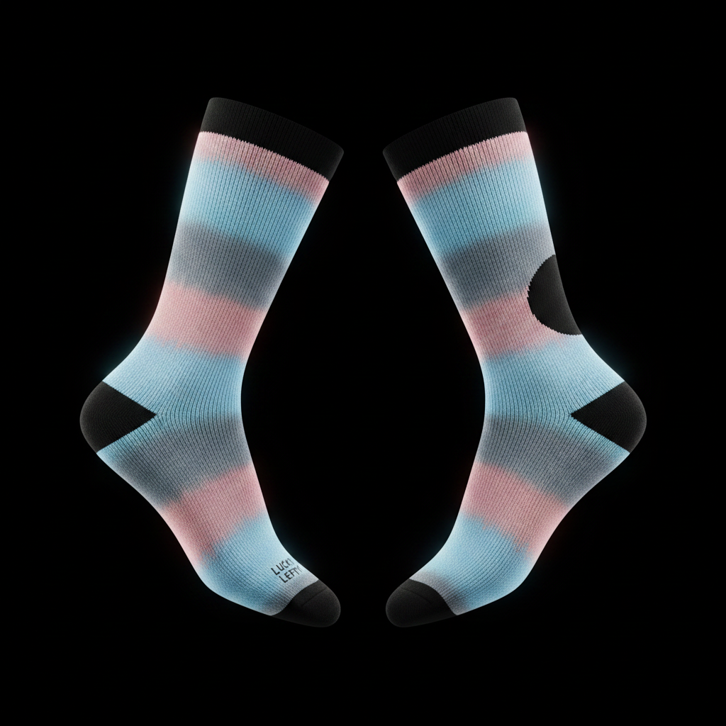 Pink Grey Tie-dye Striped Socks
