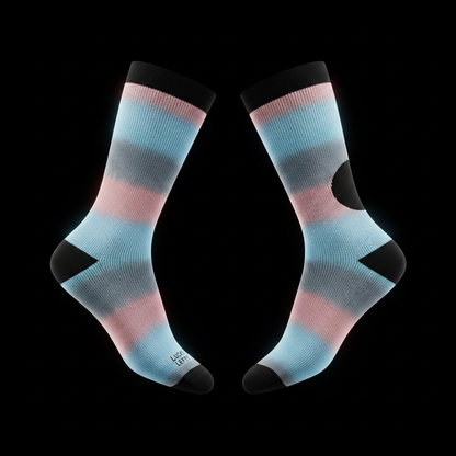 Pink Grey Tie-dye Striped Socks