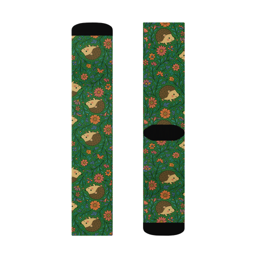 🎁 Hedgehog Small Floral Crew Socks (100% off)