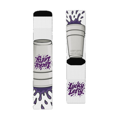Chaussettes mi-mollet violettes Double Cup Syrup
