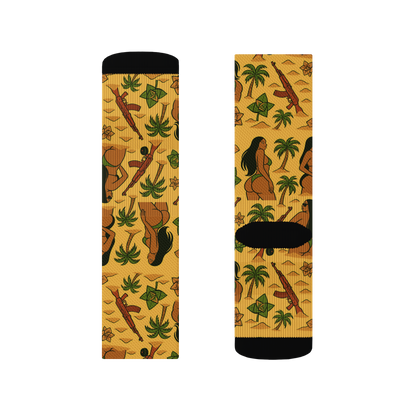 🎁 Yellow Brazilian Crew Socks (100% off)