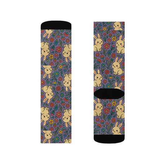 🎁 Bunny Small Floral Crew Socks (100% off)